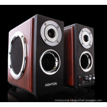 HI-FI 2.0 multimedia speaker,wooden speaker box